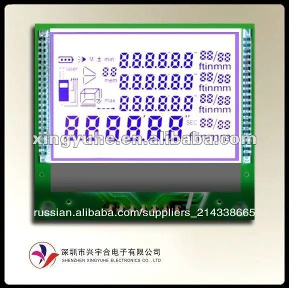 обычай- сделал монохромный жк-дисплей дисплей 7-сегментный жк-модуль