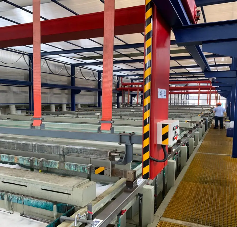 Environmental friendly automatic gantry crane rack plating line machine for nickel zinc chrome copper plating industry