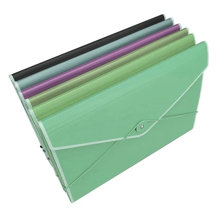 
A4 Size Envelop Folder PP Envelop File Bag Fashion Flap Folder with Elastic Closure 