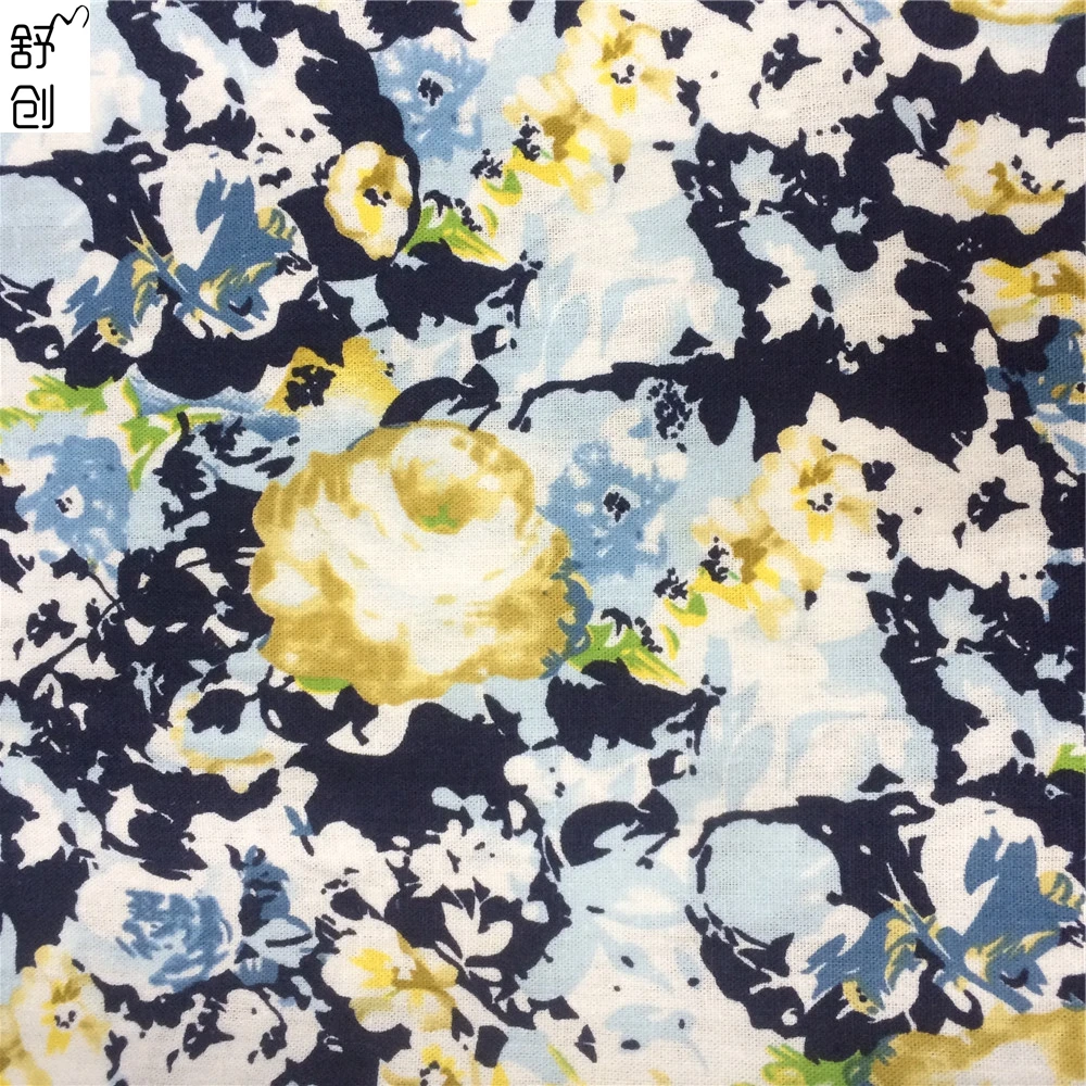 Осеннее платье для девочек, ткань из льна и хлопка с принтом