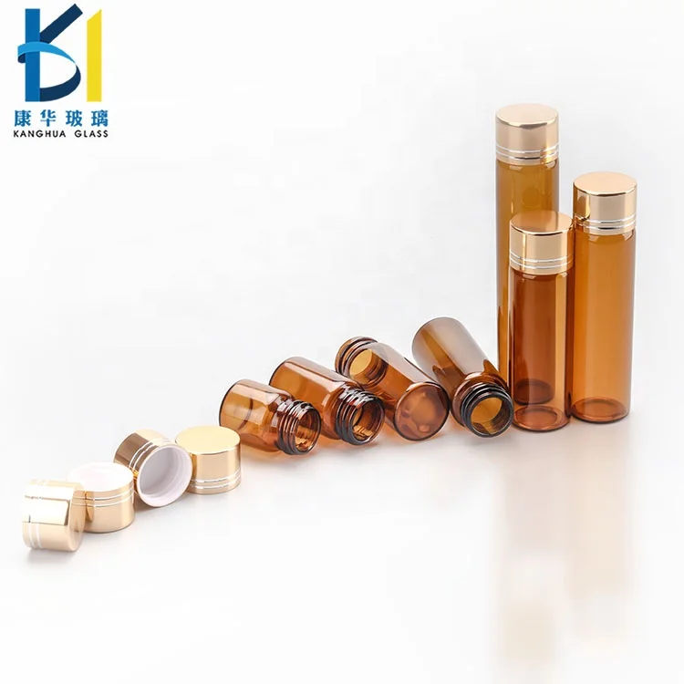 Factory Produces Mini Amber Glass Bottles Amber Glass
