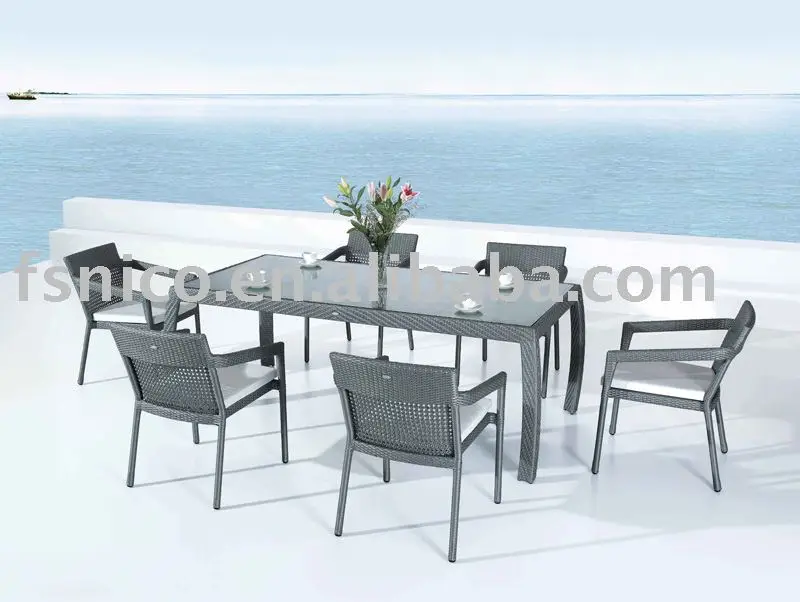 garden furniture wicker dining set NT09307