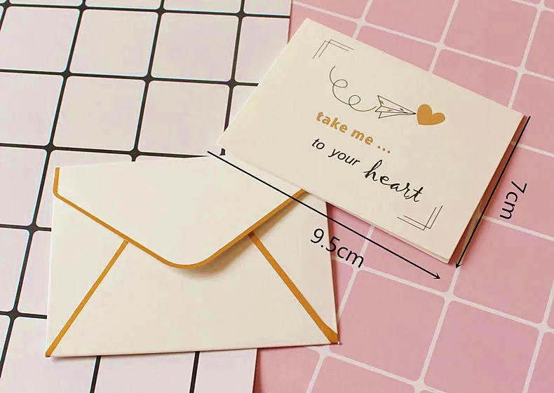 Happy Birthday Thank You Cards Invitation Cards Wedding Kraft Paper Greeting Card