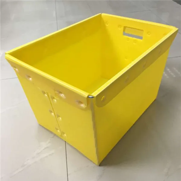 Custom corrugated plastic tote box stackable usps mail tote correx dhl mail tote