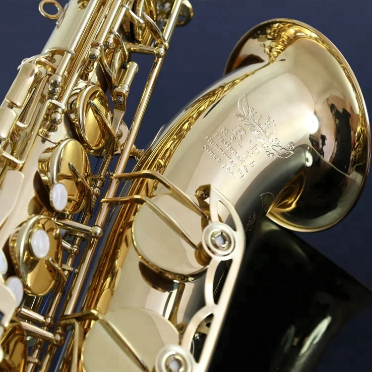 Музыкальный инструмент Roffee тенор саксофон желтый латунный Bb золотой лаковый корпус