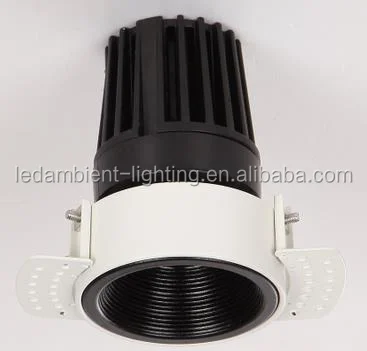 7 watt Aluminum trimless  anti-dazzle shade changeable LED Downlight Recessed for hotel with high cri above 95