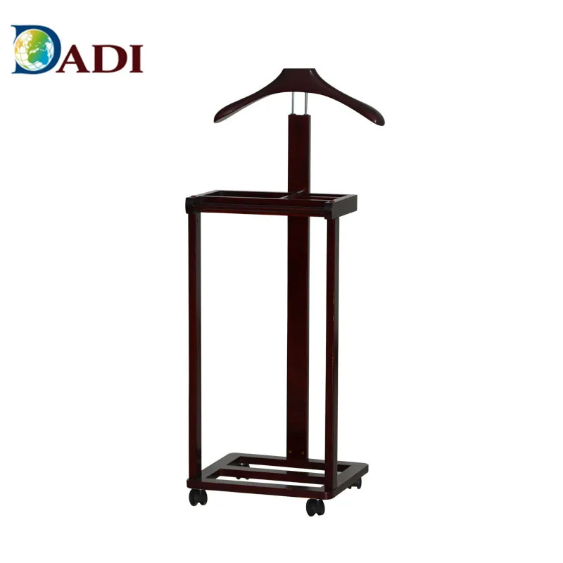 Wooden Hotel Suit Hanger Stand  with Mirror Style