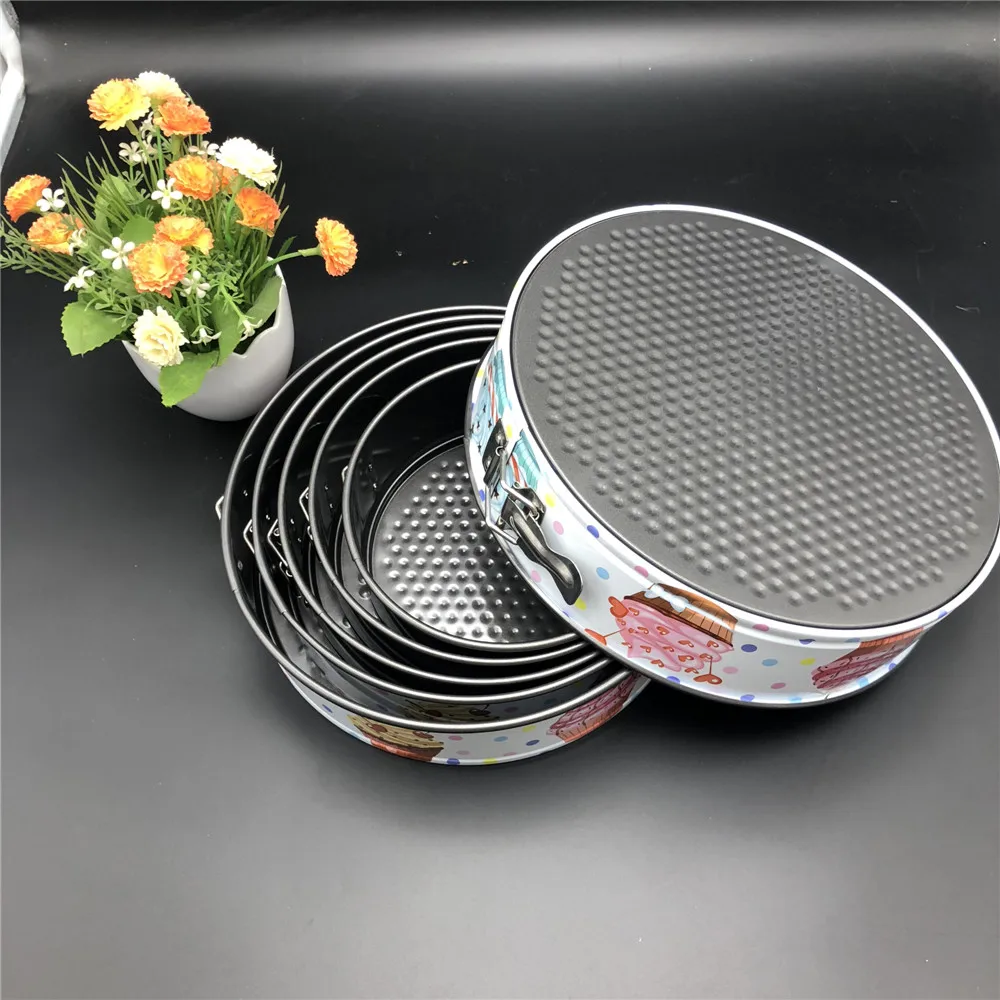 
2018 Hot -sale Products Color Decals Carbon Steel Non-stick 7/8/9/10/11inch Spring form Set 