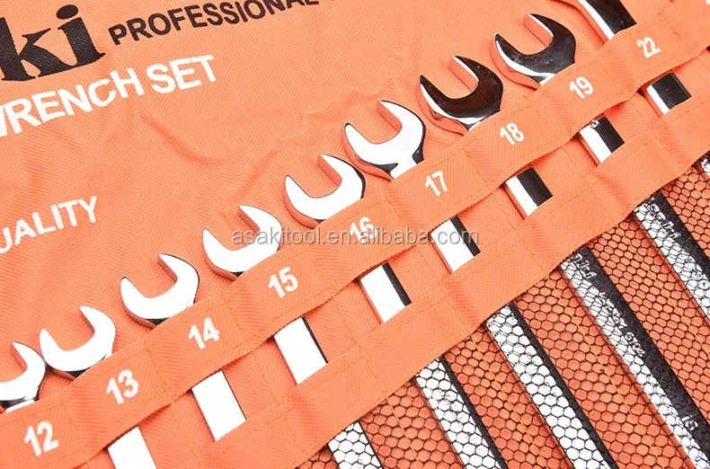 AK-6140 14pcs 8-24mm polish combination wrench set