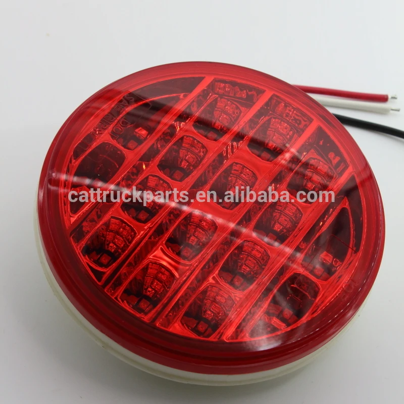 
16 leds turn lights 4 ROUND LED STOP TURN TAIL RED LEN LIGHTS FOR TRUCK 12v best products for import 