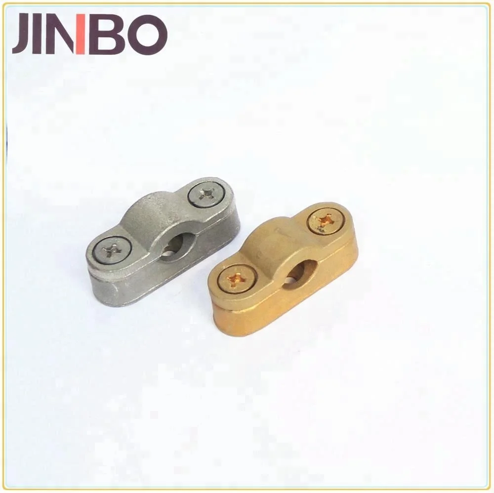 Chinese Factory Wholesale Grounding Earthing Accessories Brass Fixing Clamp for Copper Earthing Strip / Copper Tape