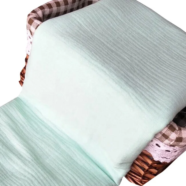 
hot sale softness wrinkle organic cotton double gauze fabric 