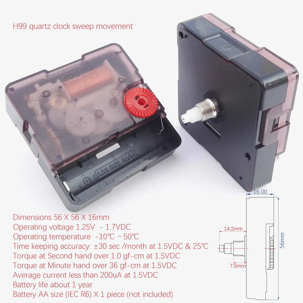 H99, низкая цена, хорошее качество, кварцевые часы, часовой двигатель