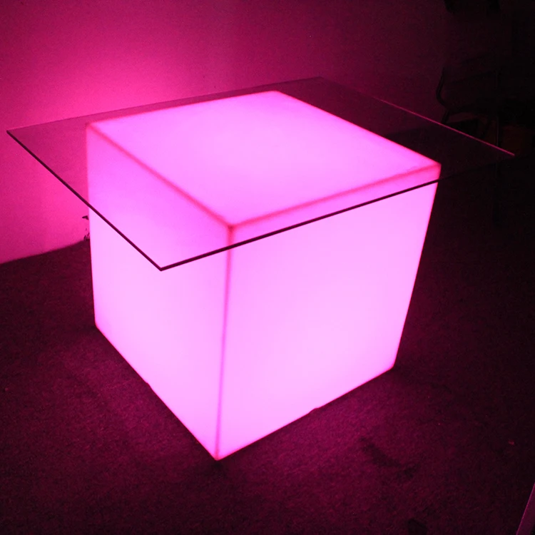 Decoration Waterproof Plastic Lighting Home Stool Small Led Cube With Remote