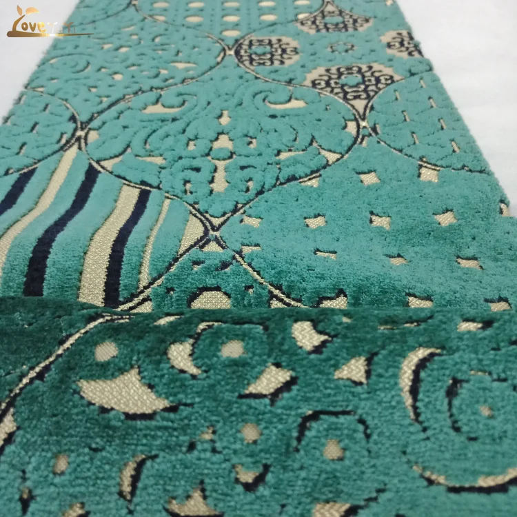 New arrival Luxury heavy Jacquard cut woven velvet fabric for sofa and upholstery sell per roll