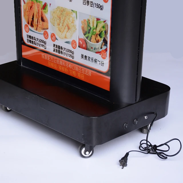 Customized size aluminium profile double sides led outdoor scrolling advertising light box