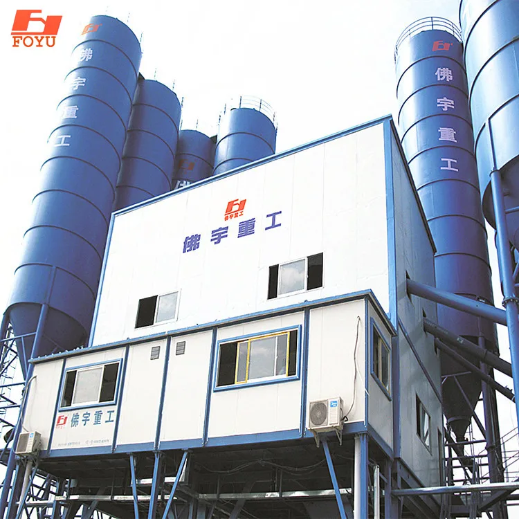 Low cost, stable quality, fully automatic operating system HZS150 large concrete mixing plant station manufacturer