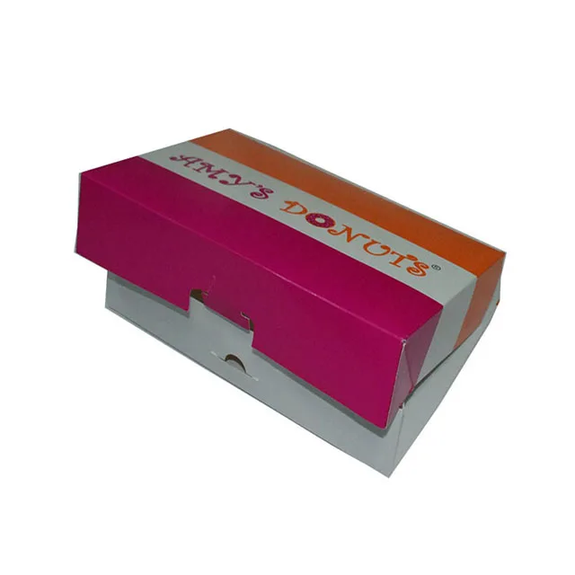 
Custom printing 4 pack folding food grade paper packaging box for donut 