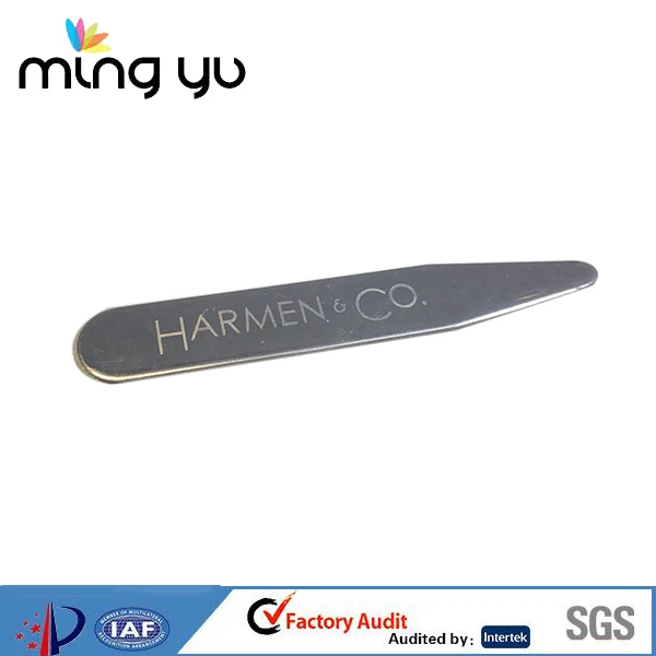 Metal collar stays custom stainless steel collar stays for shirt