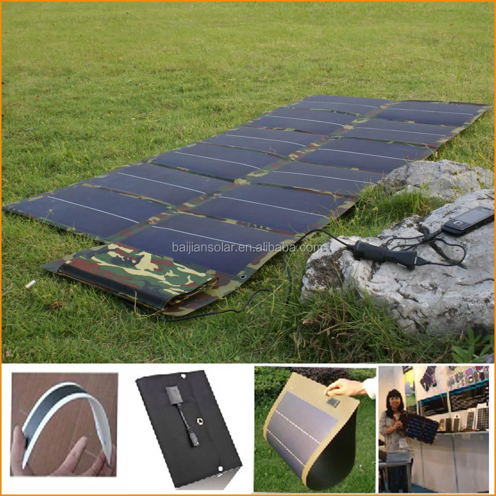 18V Flexible Fold solar panel charger with lightweight for power banks