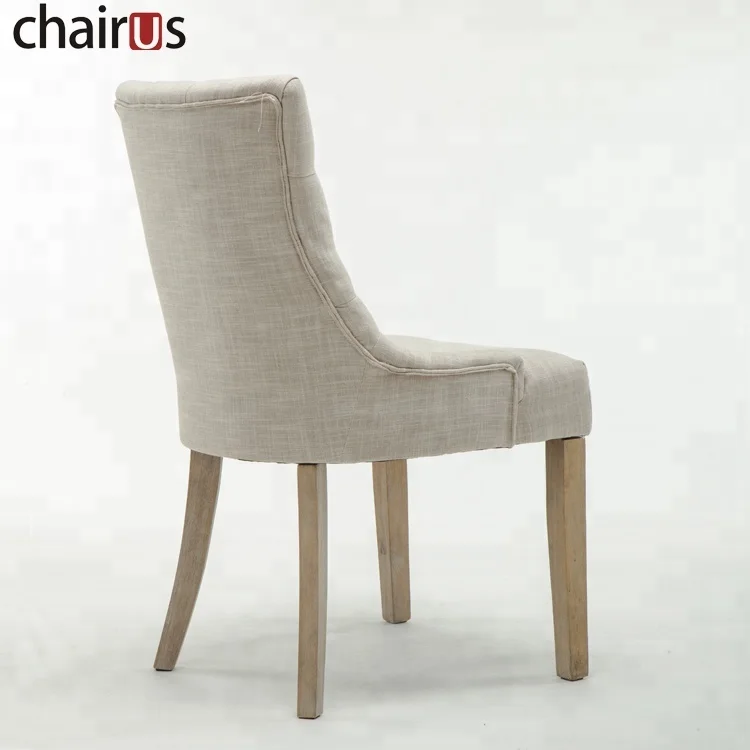 Modern Chair Furniture Fabric Wooden Cheap Restaurant Upholstery Dining Room Set Tufted Dining Chair