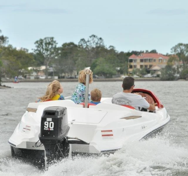 carbon fiber console 40~90 horse power sport boat with water skiing rod