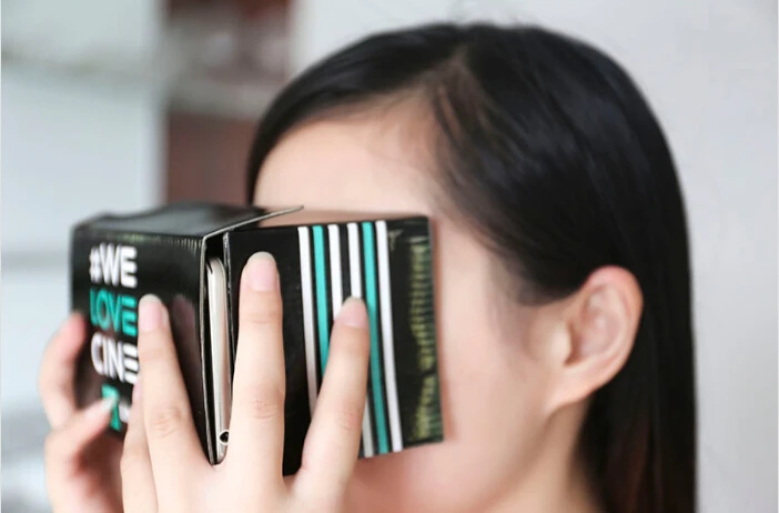 Free sample google cardboard VR headset V1.2 branded cardboard DIY 3D  reality glasses