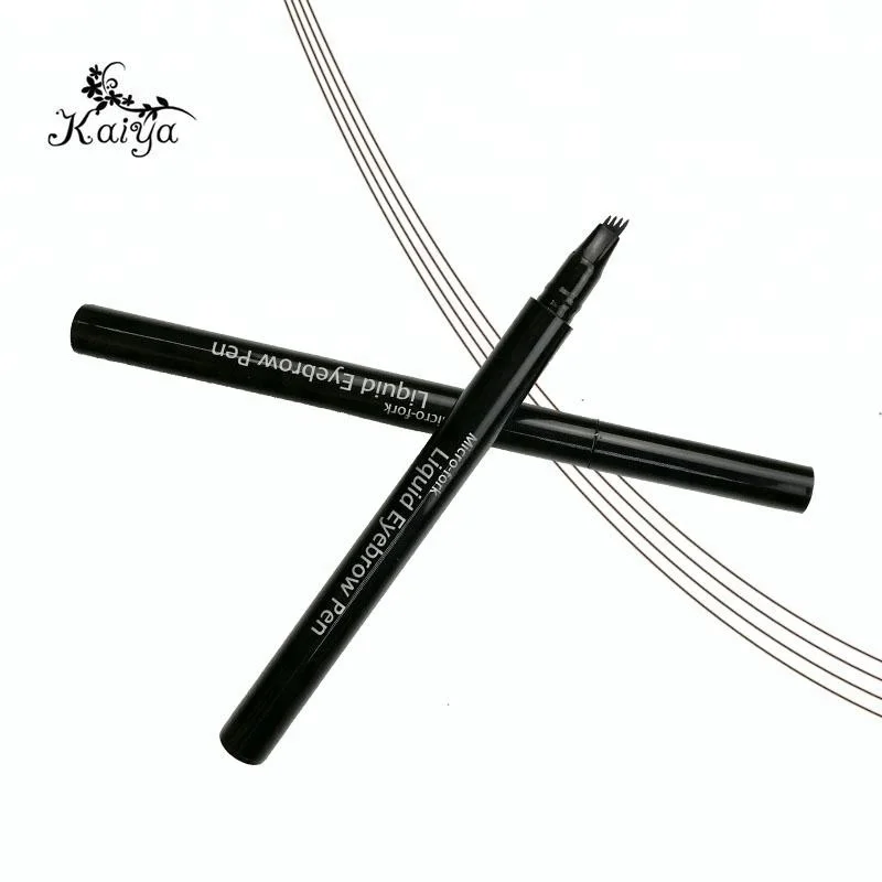 OEM Precise Four Tip Eye Brow Pens Long Wear Makeup Waterproof Eyebrows Tattoo Pencil Black Liquid Microblading Eyebrow Pencil