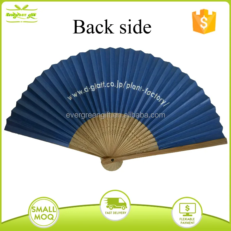 both side custom logo printed paper folding fan