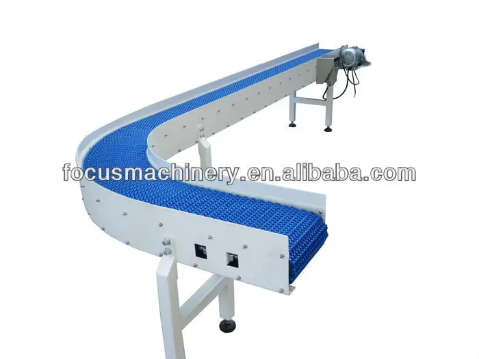 blue color 90 degree curve conveyor