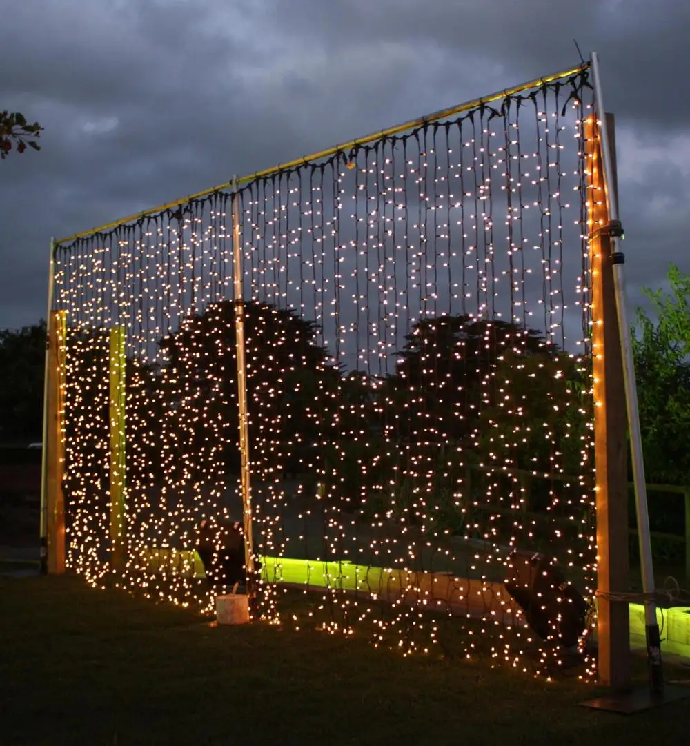 The curtain light for christmas decoration