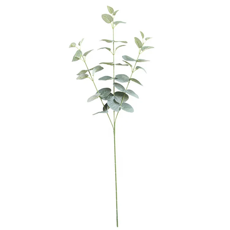 Straight Silver Dollar Eucalyptus Leaf Silk artificial leaves for table home wedding decoration