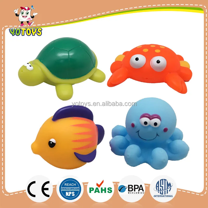 Ocean Sea Animal Toys Crocodile Turtle Crab Octopus Baby Bathtub Squirt Bath Toys Set for Children