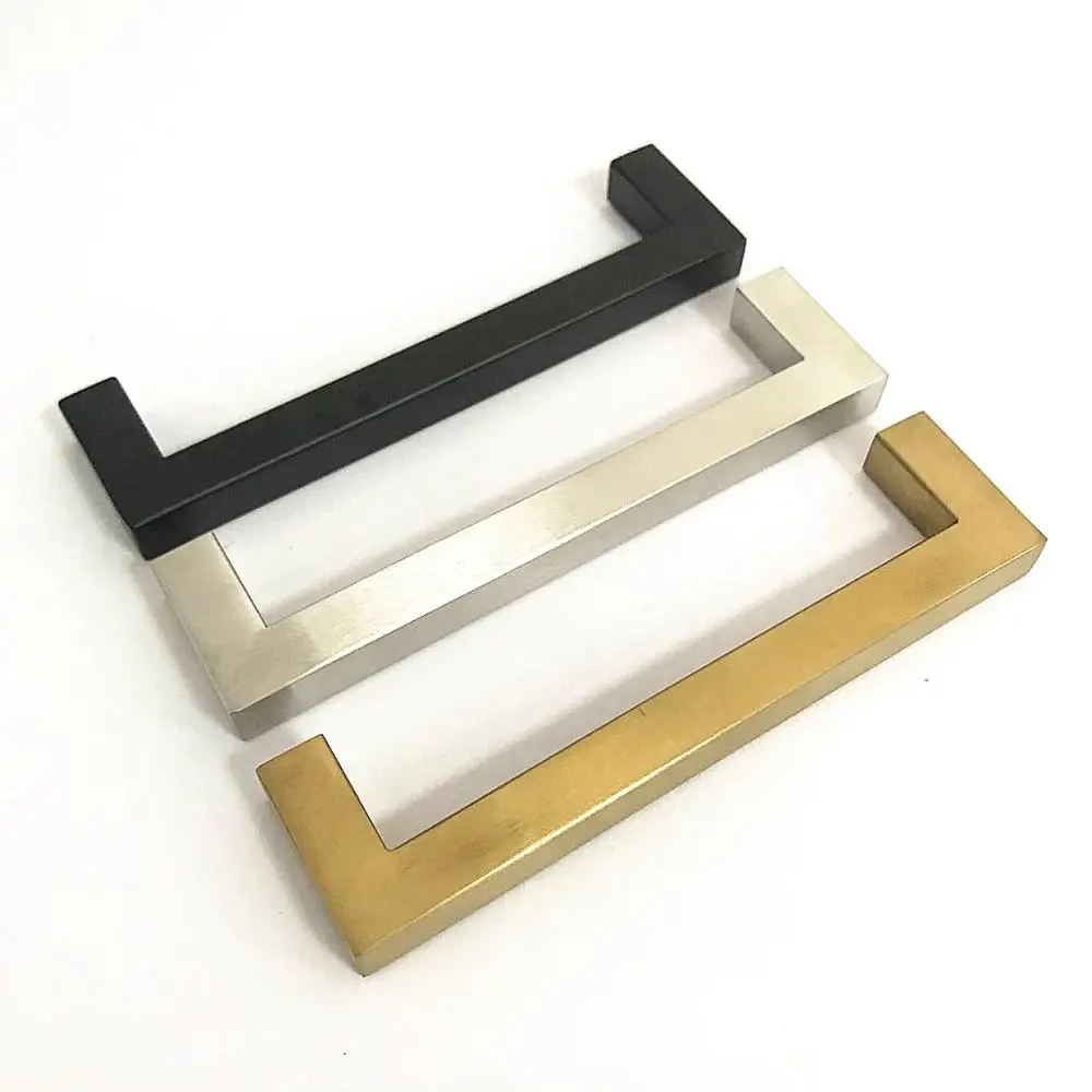 Easy install round & square shape gold stainless steel kitchen door cabinet handle