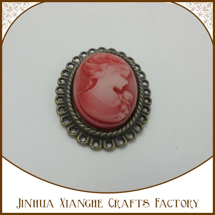 Custom Resin Cameo Flat Back Resin Silhouette Cameo for Decoration