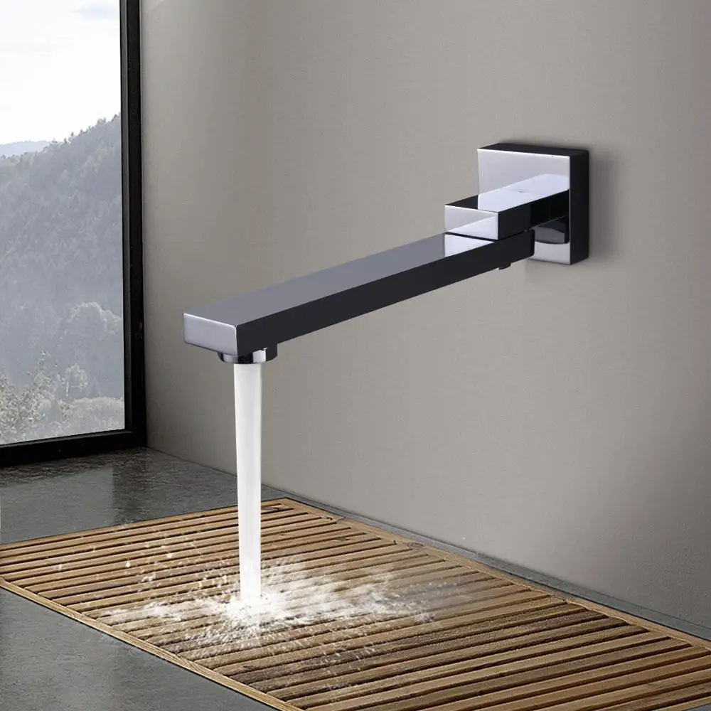 Модный дизайнерский латунный Смеситель для ванной комнаты с одним отверстием, латунный носик