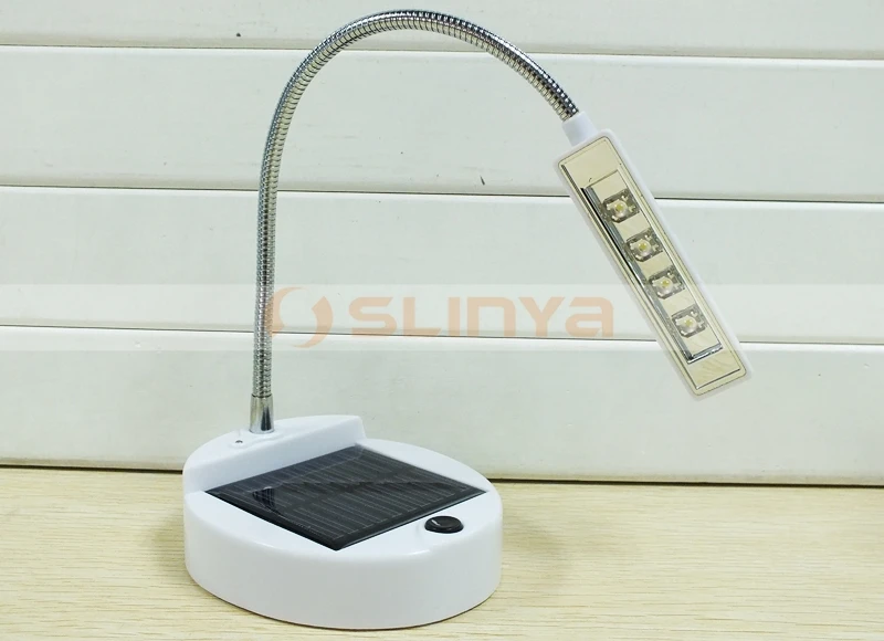 Solar Plastic Study Indoor Rechargeable Battery Operated LED Table Lamp