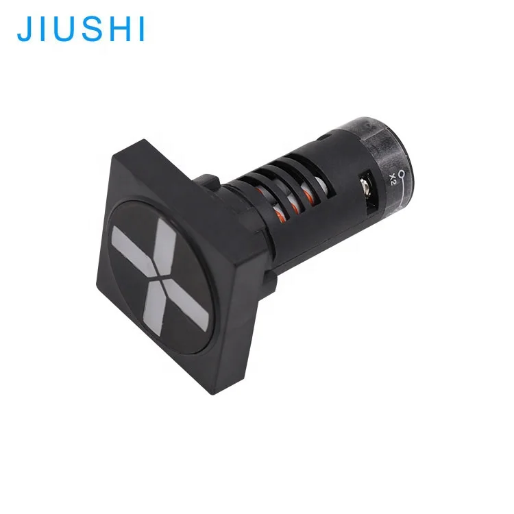 AD16-22WF black 22mm Isolating Circuit breaker grounding  position led indicator light signal lamp
