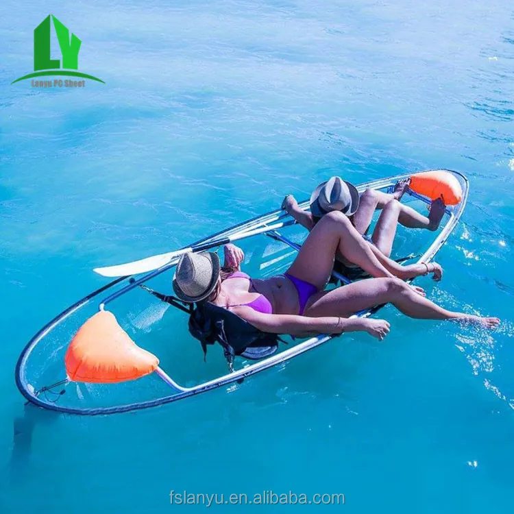 Clear plastic boat transparent clear bottom kayak