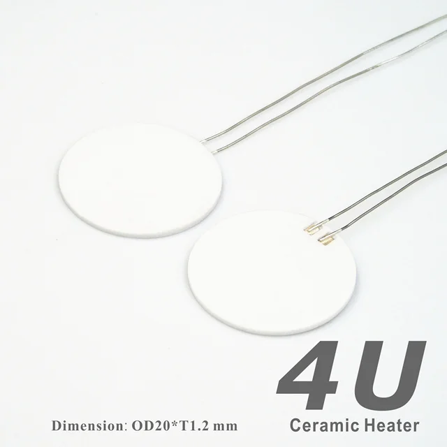 96% Alumina Disc MCH 3.7V Ceramic Heating Element for moxibustion/solder iron/medical machine