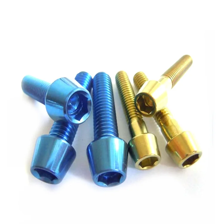 4-40 hex socket color anodized titanium screw
