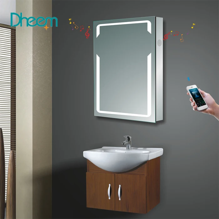 
Rectangle Smart LED Bathroom Mirror with Blue tooth and Radio 