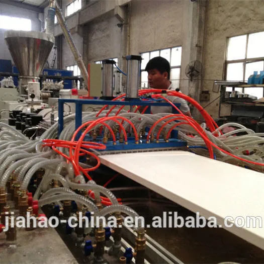 JiaHao machinery PVC/WPC door panel production line,producing pvc door panel,applying to building struction,pallet,outdoor floor