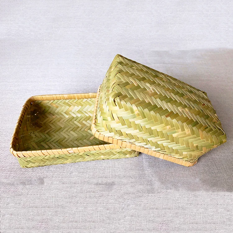 Cheap Bamboo Basket Bamboo Fruit Basket Sushi Food Rectangle Basket
