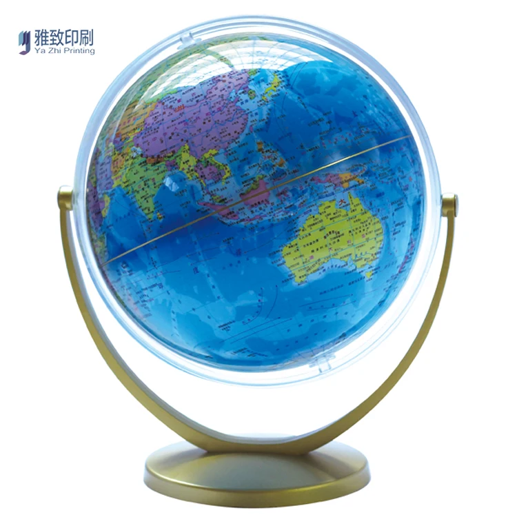Customized sell different size plastic world globes