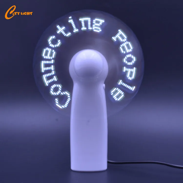 Mini portable programmable led message handheld fan