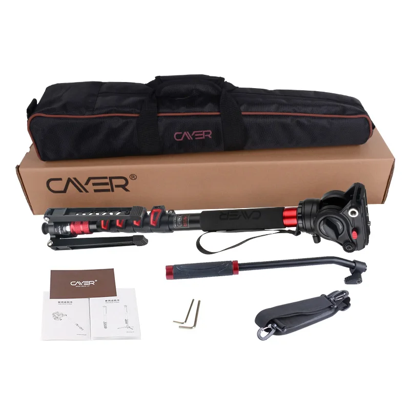 Cayer AF35DVH4  Hot Selling Monopod Stand Stretch Camera Monopod Aluminum Video Camera Flexible Tripod Fashional Monopod 635