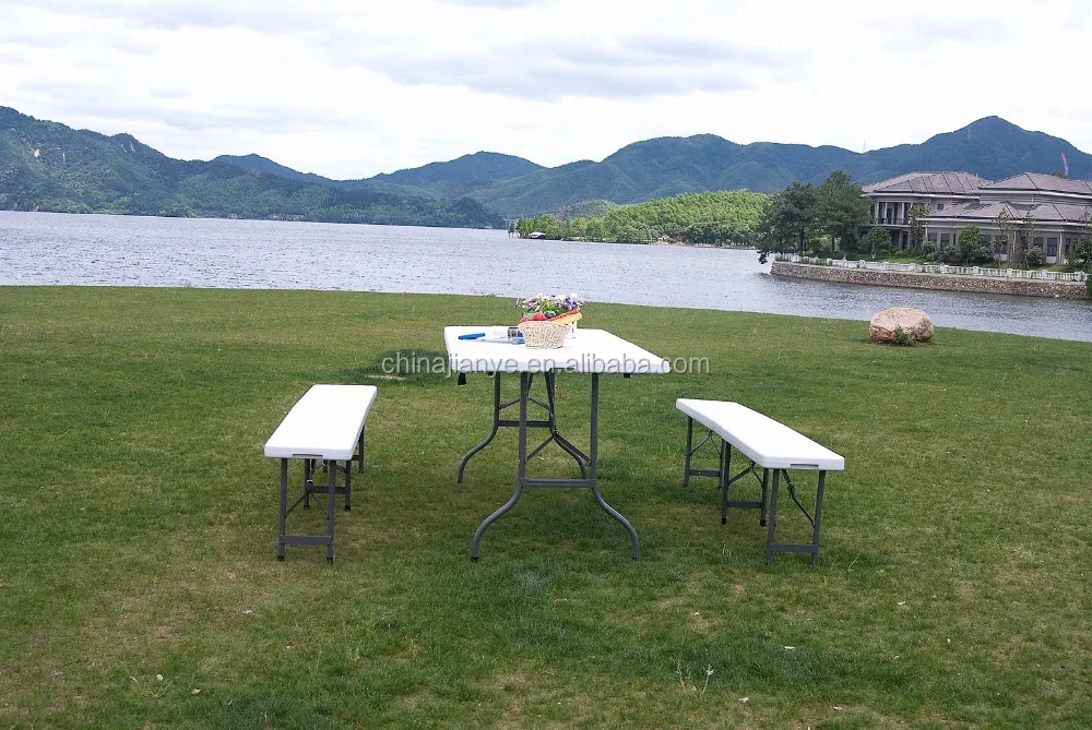 6ft salable plastic folding bench blow mould bench for conference