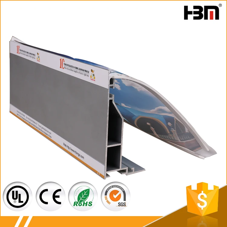 Высокое качество 12 СМ алюминиевый профиль экструзии для ткани световой короб украшения