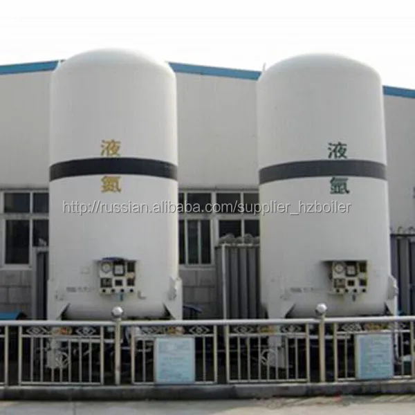 The chemical industry uses a liquid argon storage tank